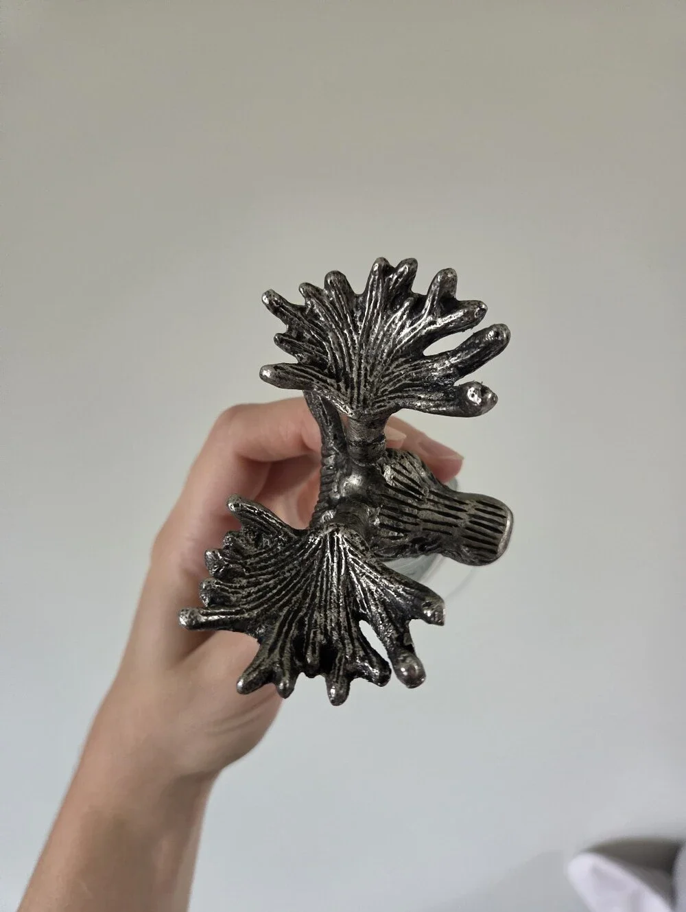 Vintage Pewter Moose Head Antlers Novelty Shot Glass Barware Cabin Decor
